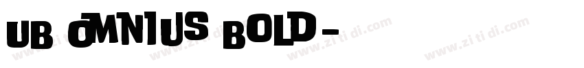 UB Omnius Bold字体转换